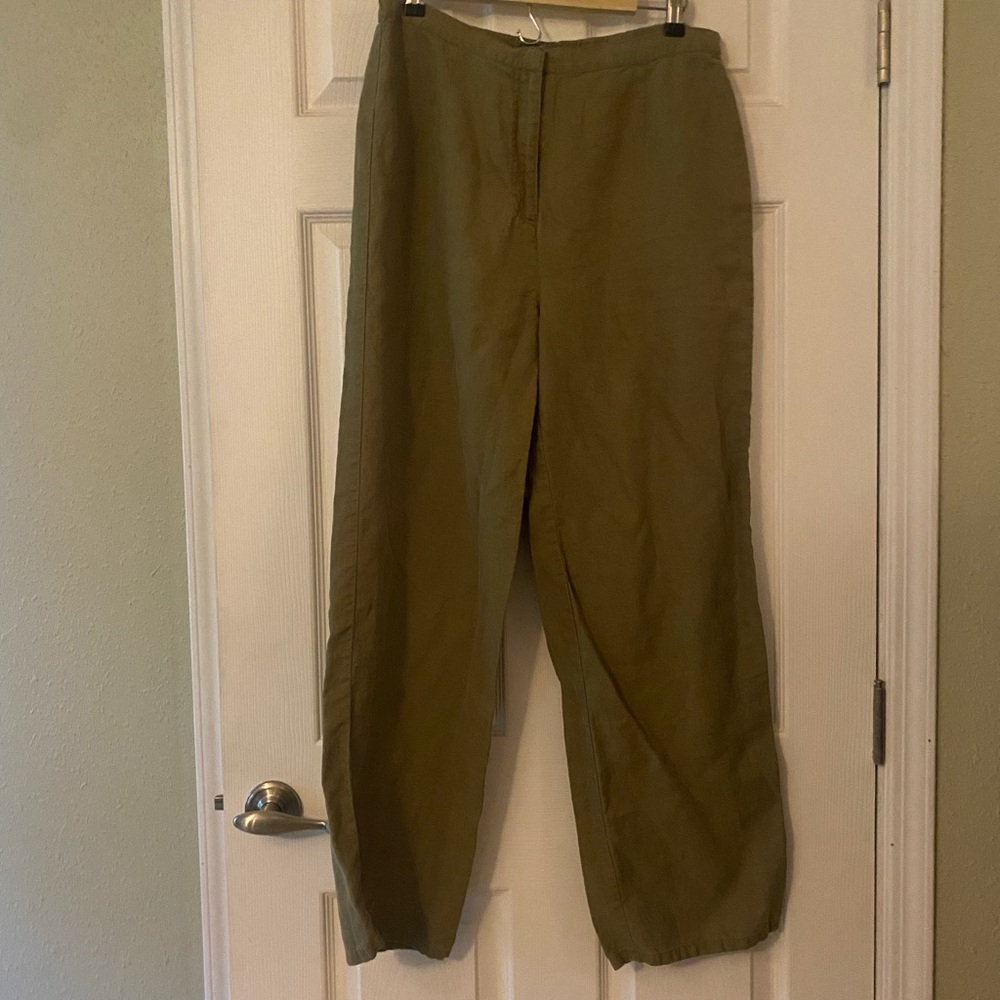 Talbots Green Chino Pants Relaxed Fit